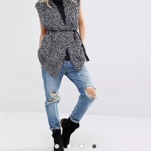 ABERCROMBIE & FITCH | boucle wool/alpaca blend sleeveless cardigan, size small